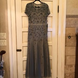 Adrianna Papell formal dress. Silver/grey